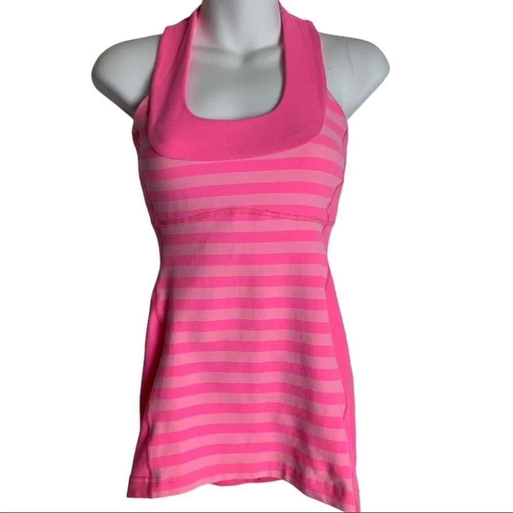 LULULEMON Apex Stripe Zing Racerback Size 4 RARE - Picture 3 of 13
